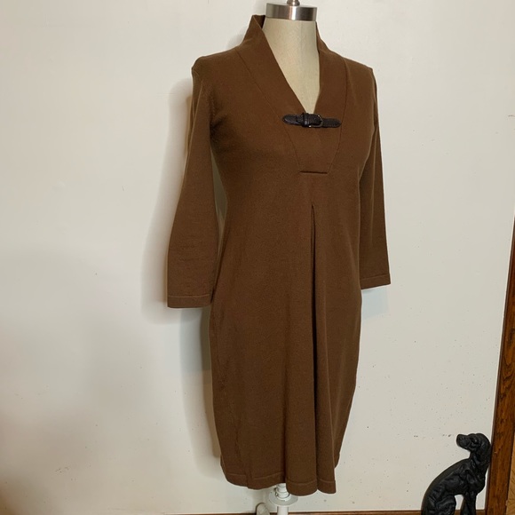 Tyler Boe Cotton Cashmere Knit Dress Chestnut - Picture 8 of 8